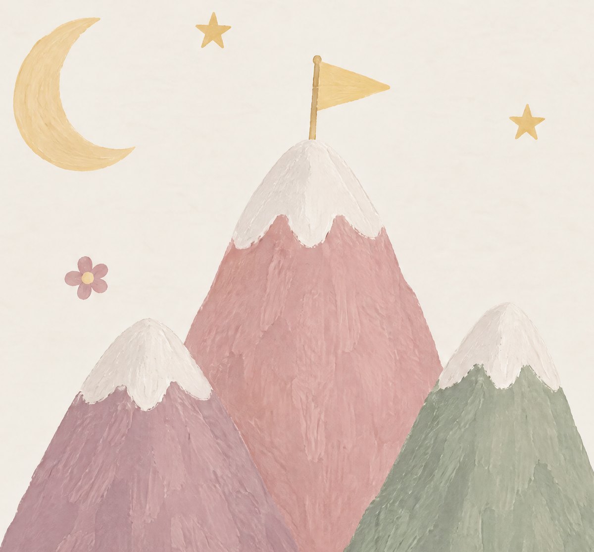 Nahaufnahme eines Motivs in Gouache-Optik